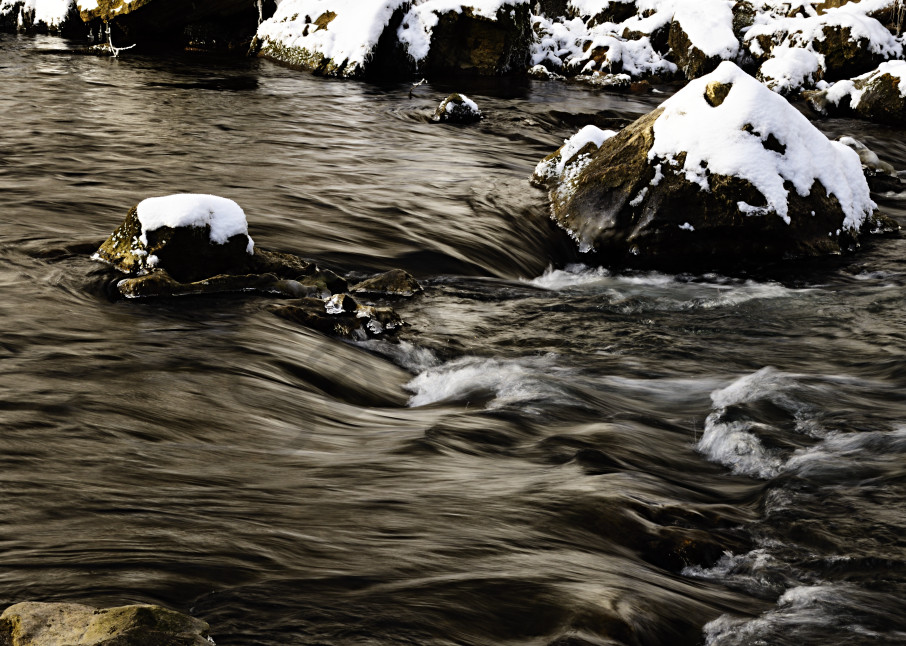 Flowing Water In Winter Art | LHR Images