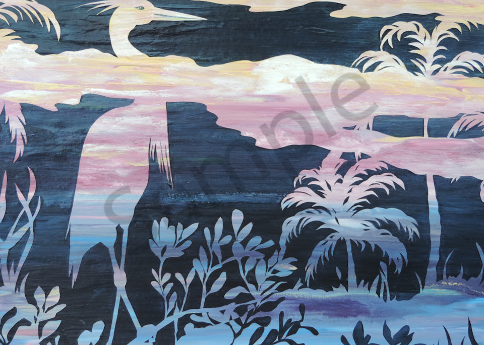 Heron Tropical Art | Shore Paintings