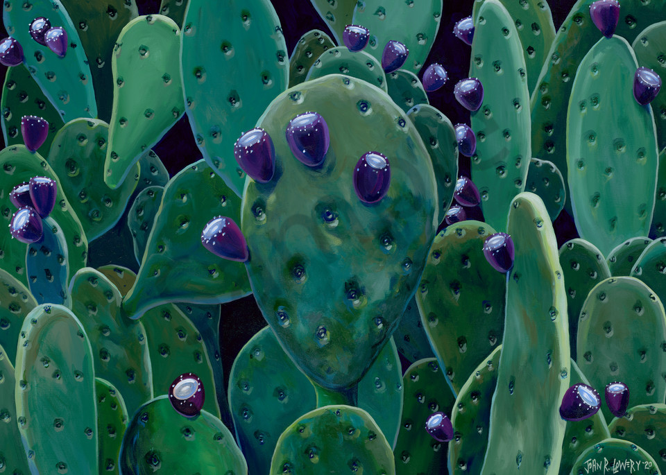 Cactus paintings by Texas artist, John R. Lowery available as art prints.