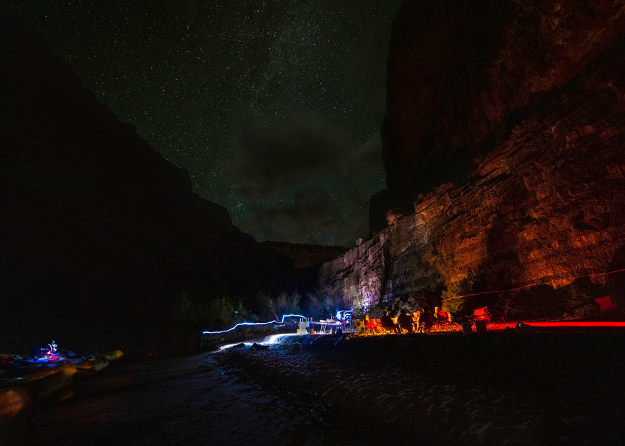 Camping at the bottom of the Grand Canyon on the Colorado River
