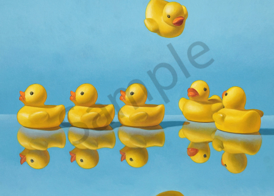 "Getting All Your Ducks in a Row" print by Kevin Grass