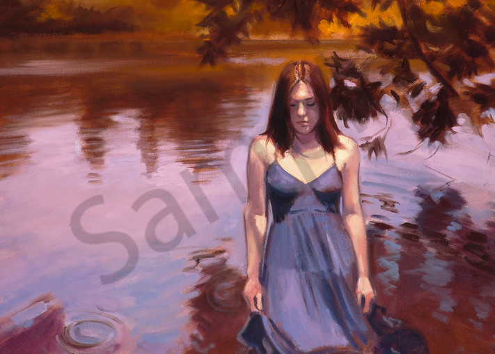 Reflections In A Shallow Lake (From The Elise And Melancholy Series) Art | Adam Benet Shaw Studios