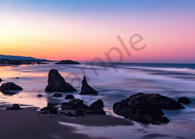Gorgeous Purple Sunrise over Bandon Beach Photo for sale | Barb Gonzalez Photography