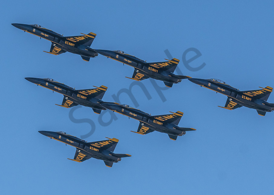 Blue Angels Delta Formation Overhead