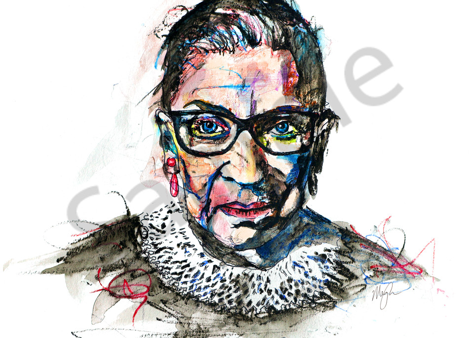 RBG: A portrait of Ruth Bader Ginsburg by Megh Knappenberger