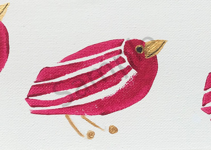 Red Bird Row Art | Cathy Bader Mills Fine Arts