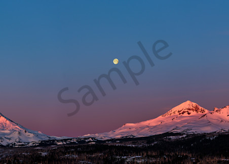 Winter Moonset Photography Art | Scott Cordner Photography