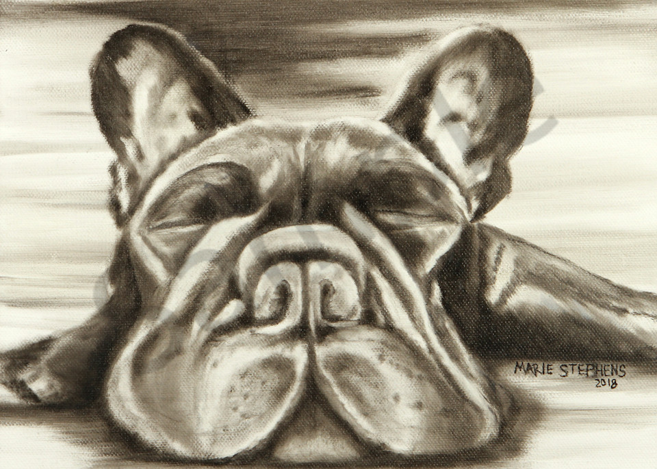 French Bulldog Wall Art Print Decor by Marie Stephens Art