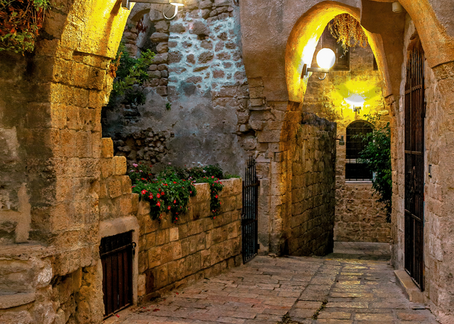 Print Art Jaffa Tel-Aviv Israel Old Jaffa Alley