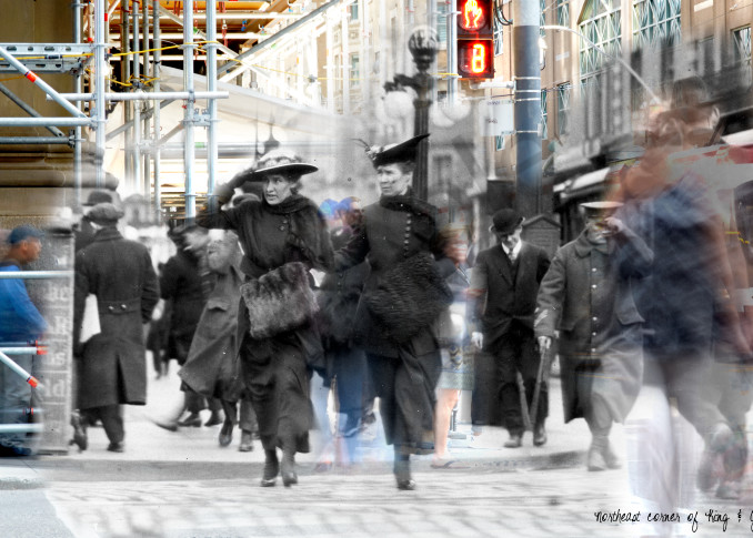 Past Present - Crossing Yonge at King Sts in Style