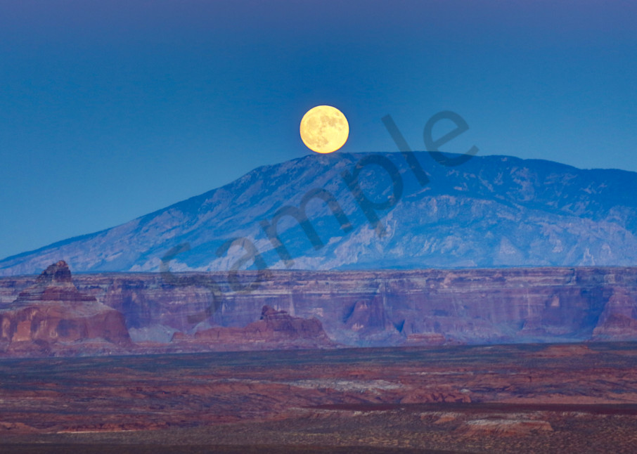 Blue Moon Over Navajo Mountain Photography Art | Mason & Mason Images
