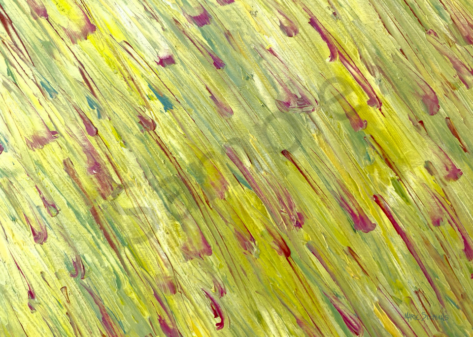 Field of Tulips Abstract Painting by Marie Stephens Art