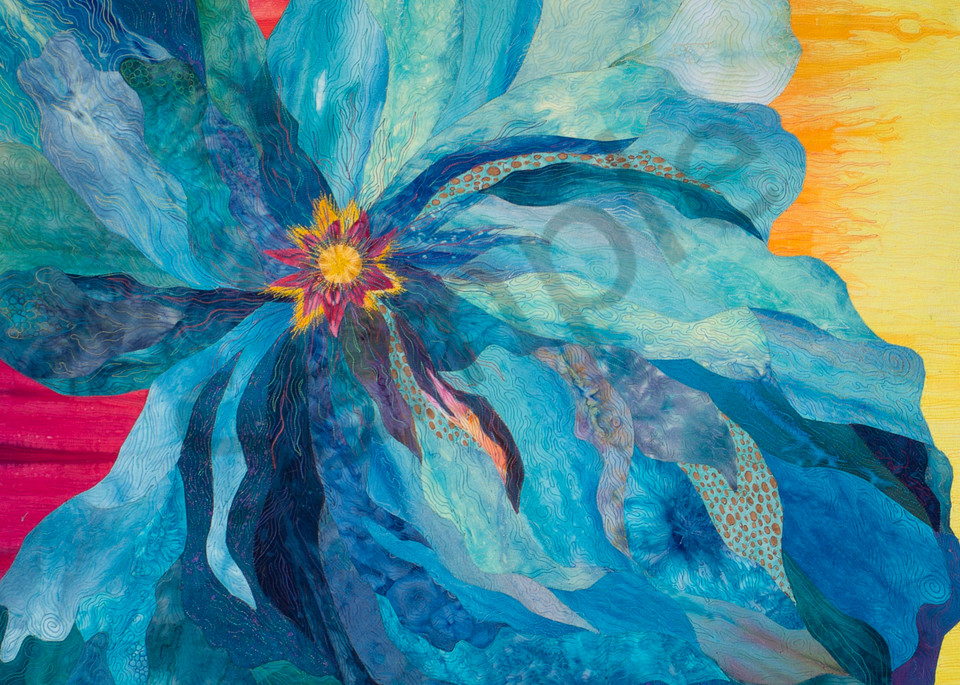 Stroke Of Blue Art | Barbara Olson Fiberarts