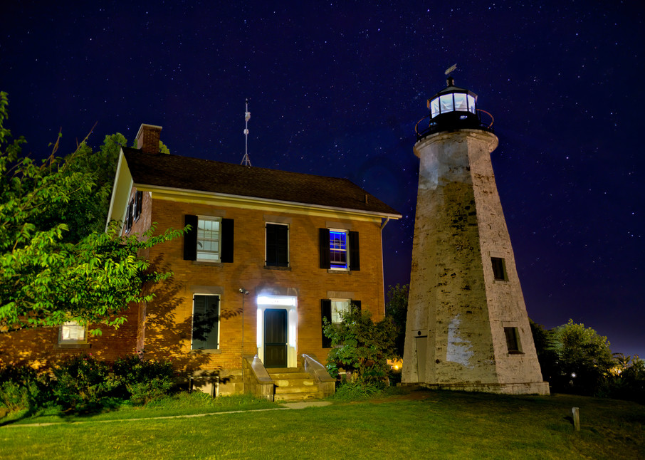 Charlotte Lighthouse at Night