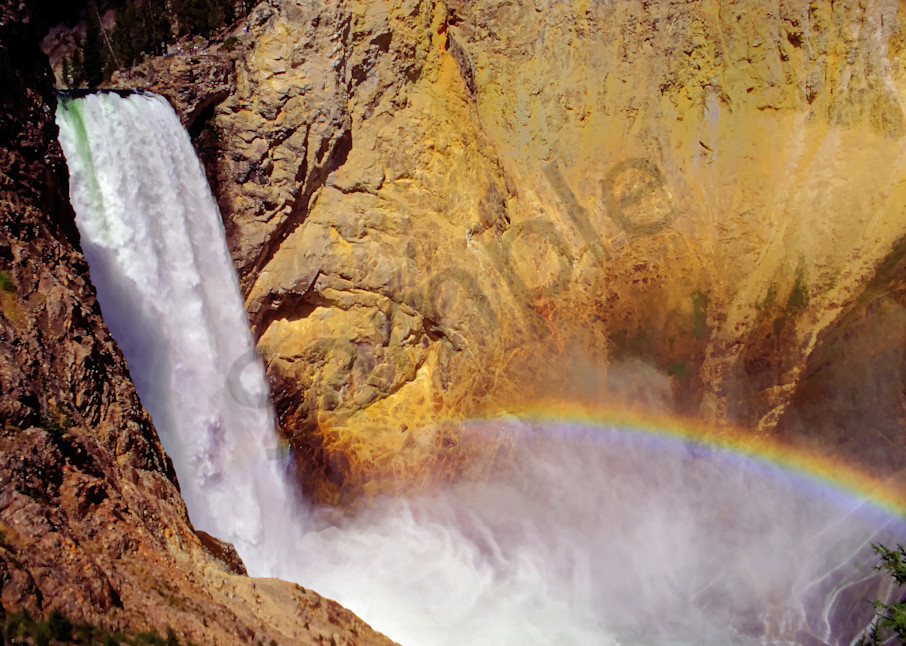 Lower Falls of the Yellowstone River (Kodachrome)