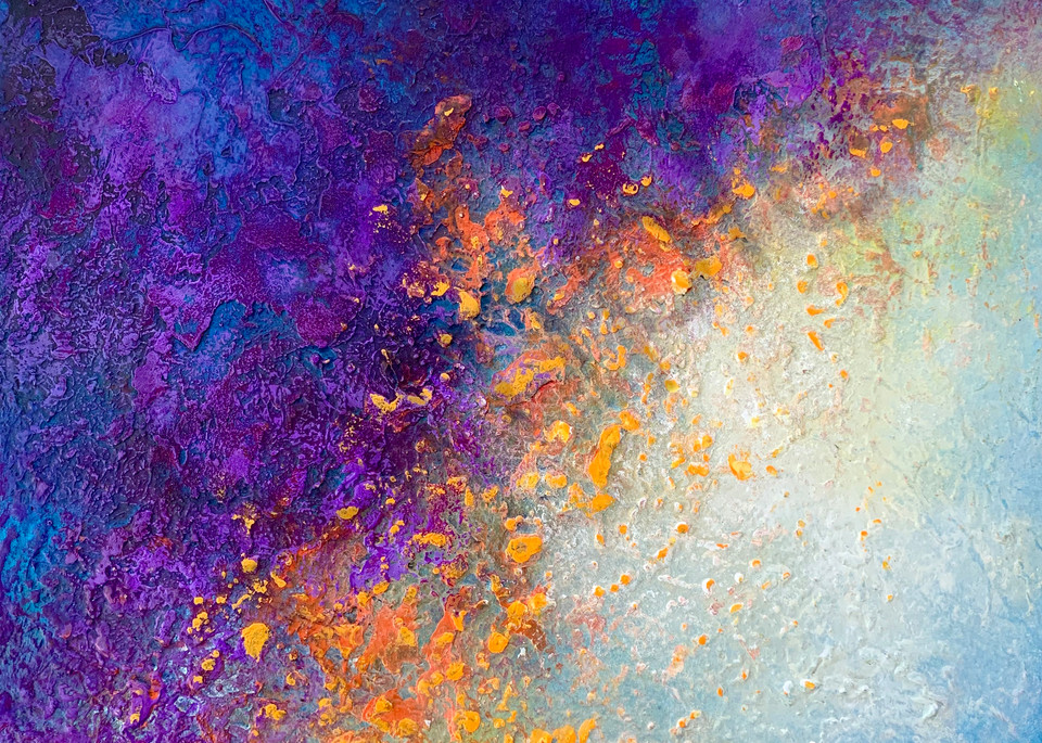 Blue Purple Orange Art | Kristina Duewell Art