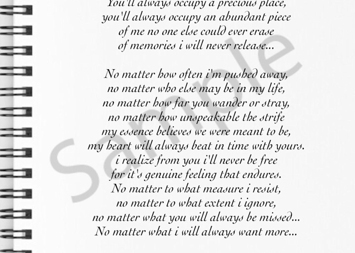 No Matter (White) Photography Art | The Poetry Fella