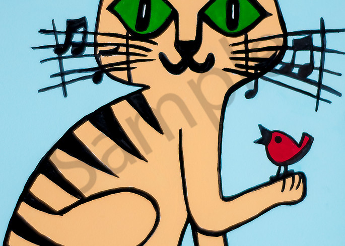 Cat And Song Birds Art | arteparalavida