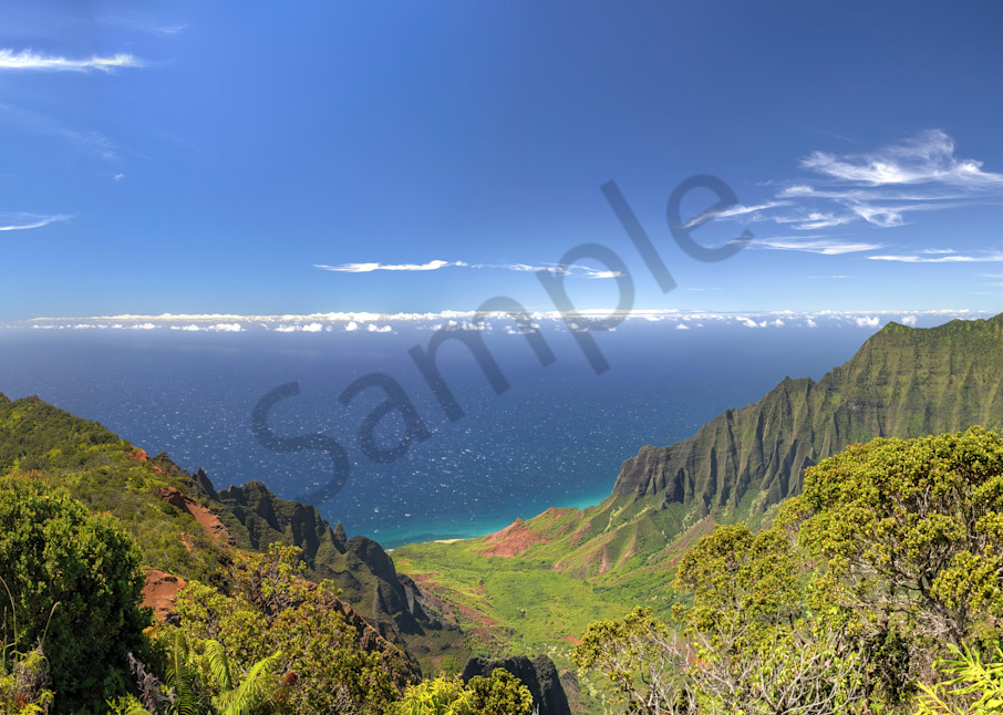 Na Pali Coast of Kauai in Hawaii from ridgetop 1
