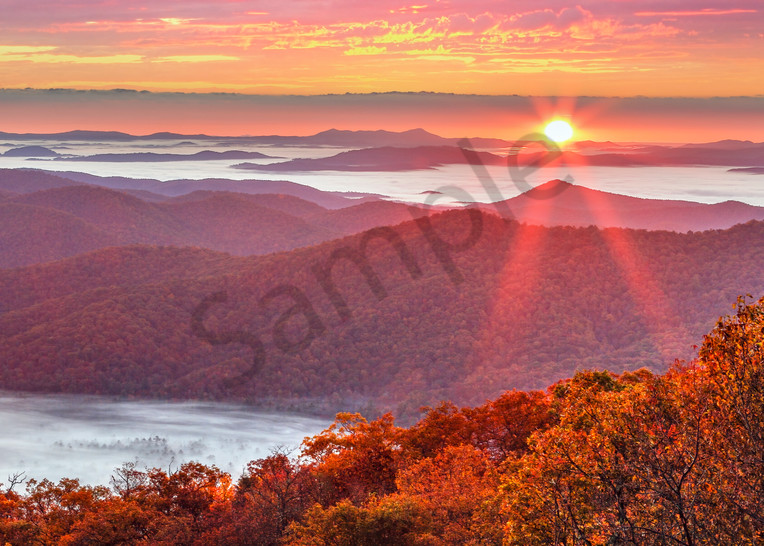 Blue Ridge Autumn Sunrise Photograph