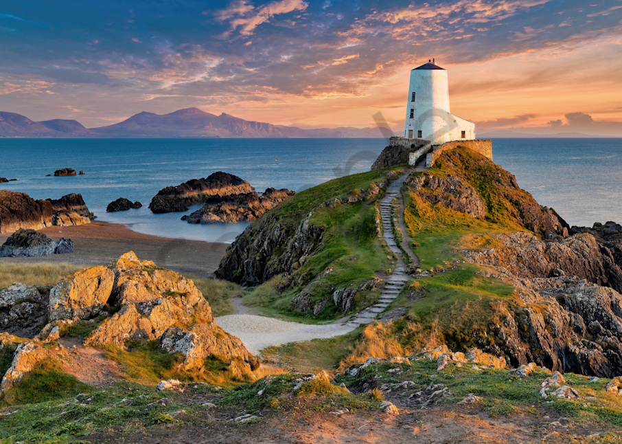 Art Print Llanddwyn Lighthouse Anglesey Wales Great Tower