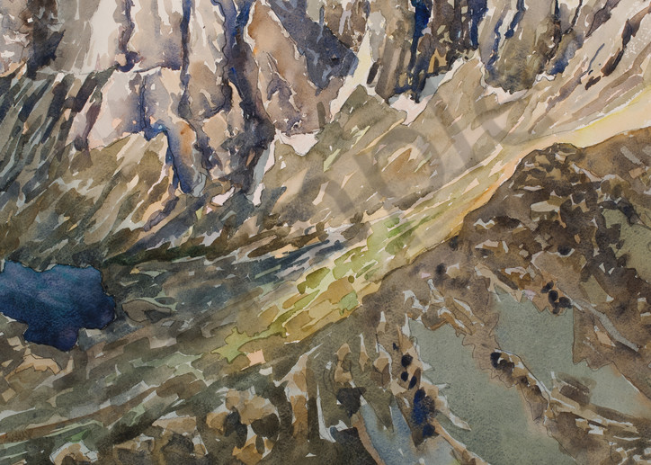 Crestone Peak and Crestone Needle Watercolor Print