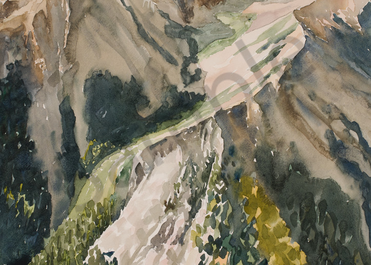 Mount Belford Watercolor Print