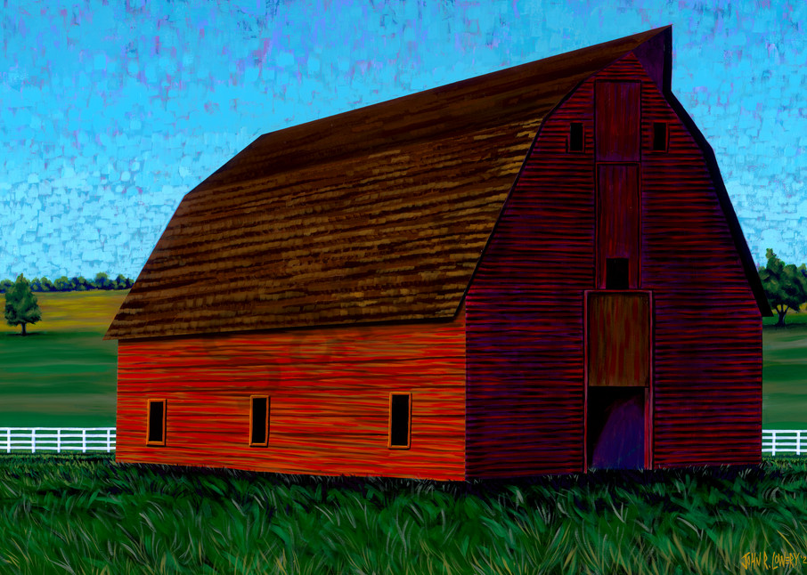 Red barn paintings by John R. Lowery for sale as art prints.