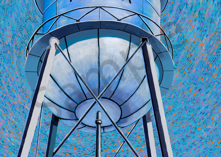 Water tower paintings by John R. Lowery for sale as art prints.
