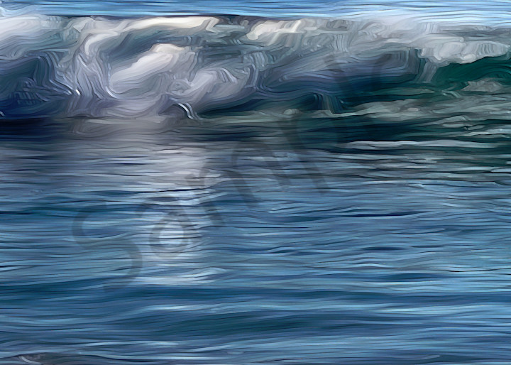 "Line Waves" - Abstract Wave Series 4 of 4 - digital painting photograph
