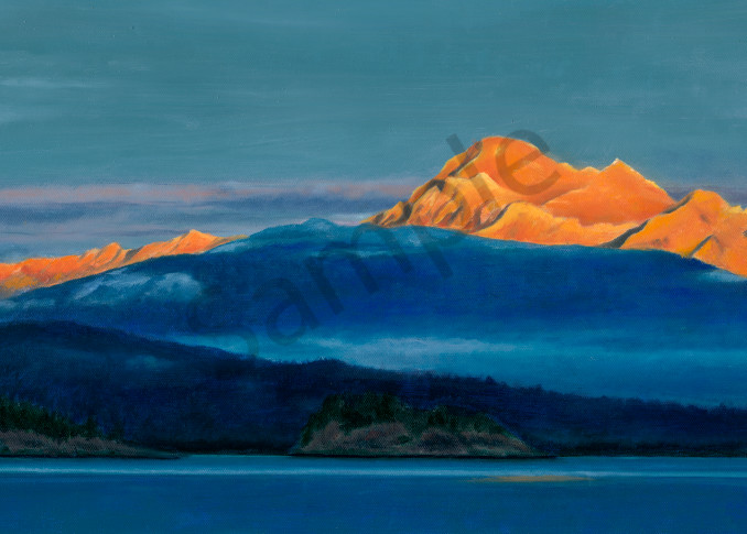 Mount Baker Sunset Art | marie-clairejeweler