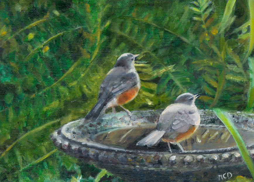 Robins Drinking Art | marie-clairejeweler