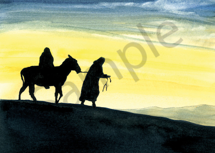 "Joseph and Mary Travel to Bethlehem" - Christmas Card 2020 