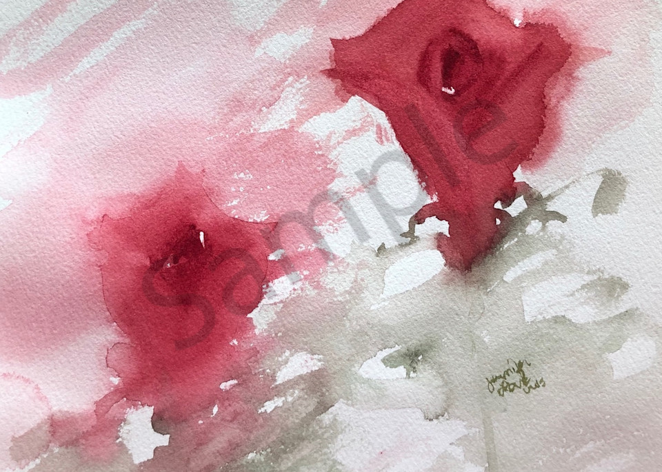 Double Rose Art | Jennifer Love Artwork