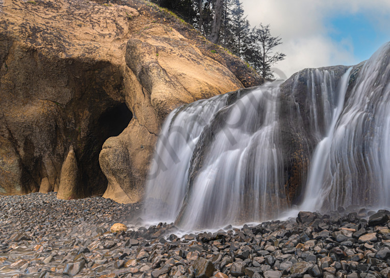Hug Point Oregon Waterfall photo for Sale by Barb Gonzalez Photography
