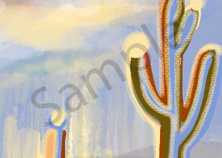 Abstract Desert Cacti Art | Carolyn Allen