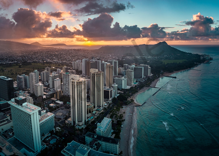 Sunrise Waikiki by Leighton Lum | Pictures Plus