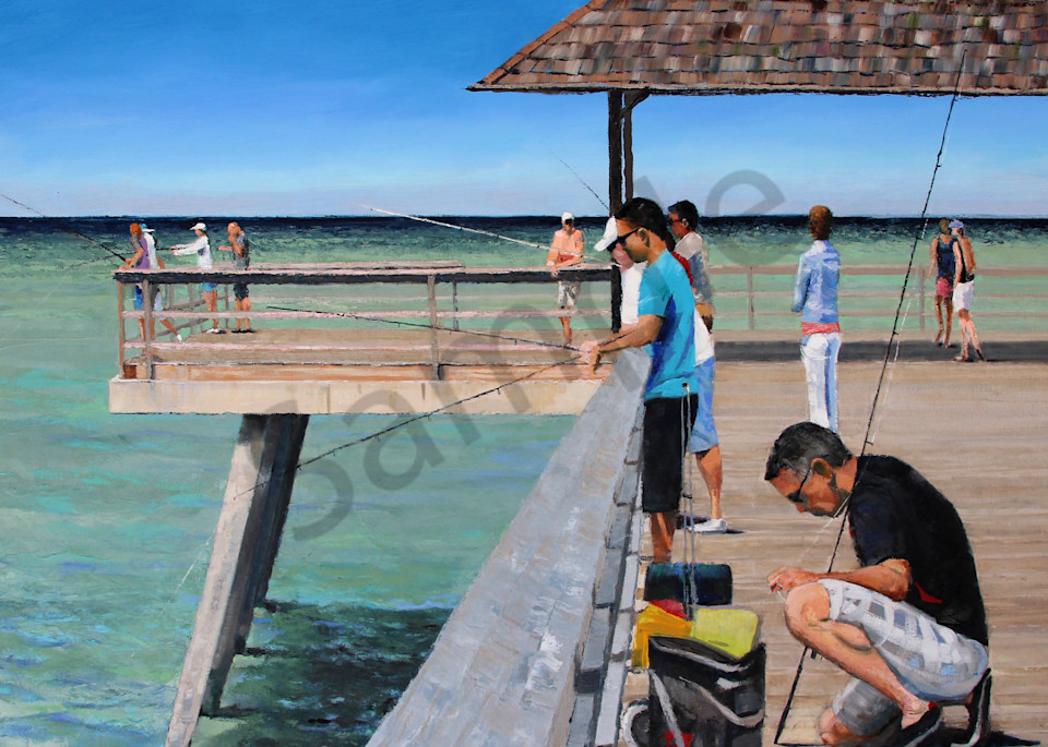 Fishing At Naples Pier Art | Al Marcenkus Art, LLC