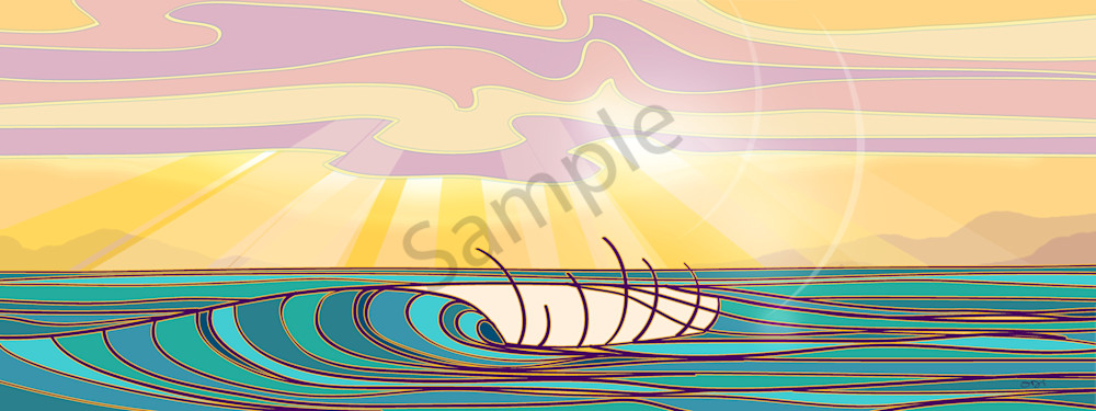 Surf Art | Modern Sunset by Odi