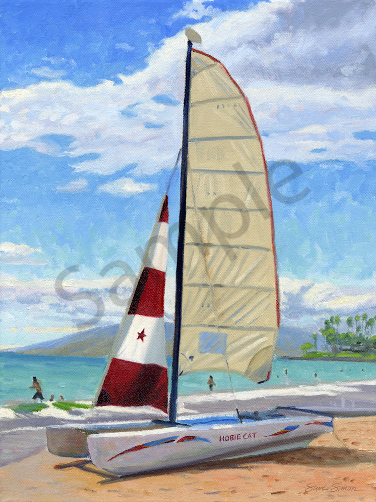 Hobie Cat on Wailea Beach Hobie Cat on Wailea Beach