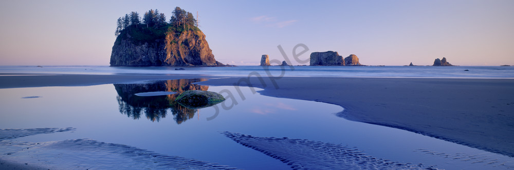 Fine art print of sea stacks on the coast at 2nd Beach, Olympic National Park, Washington
