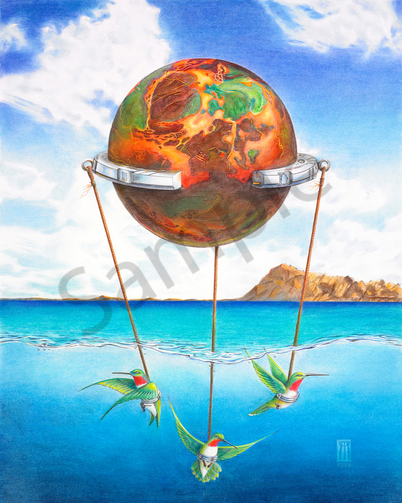 Tethered Sphere Art | Melissa A Benson Illustration