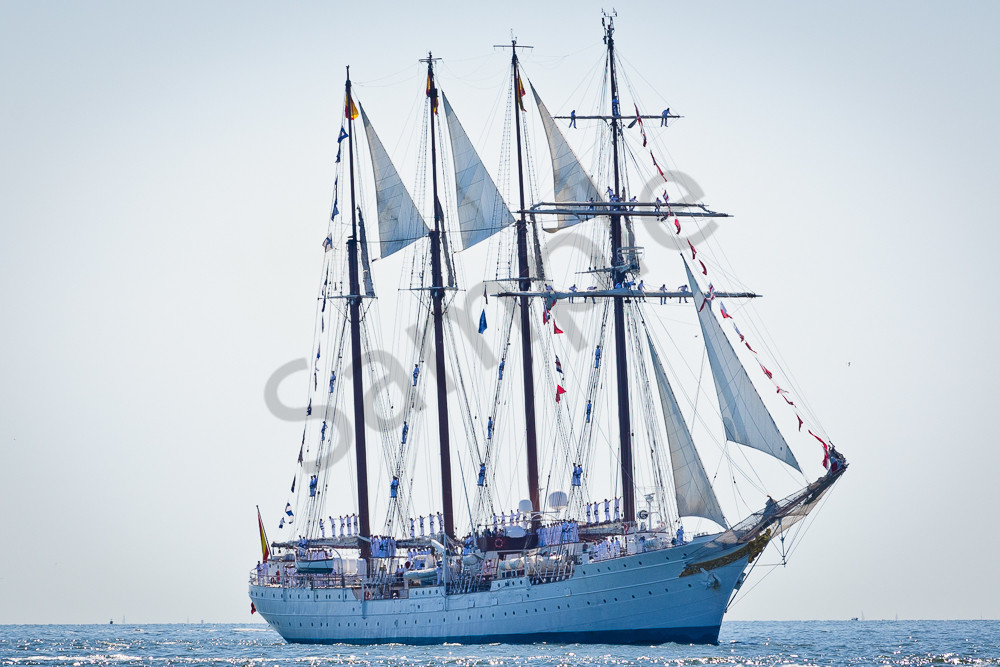 Sailors Perform On Mast