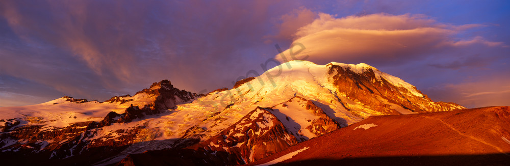  Fine art print of sunrise on Mt. Rainier
