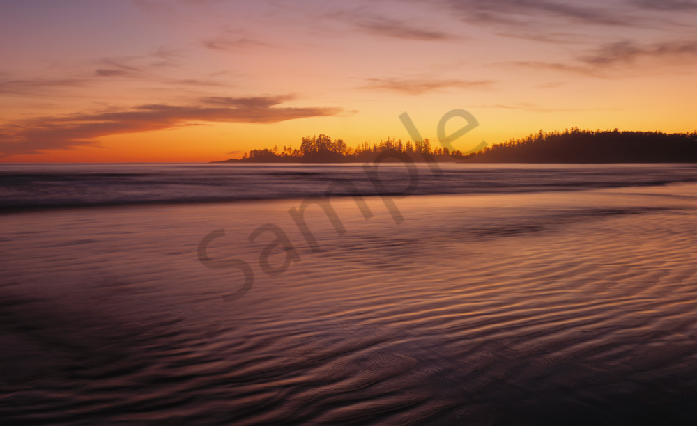 Sunset at Long Beach, Pacific Rim National Park, Vancouver Island, British Columbia, Canada