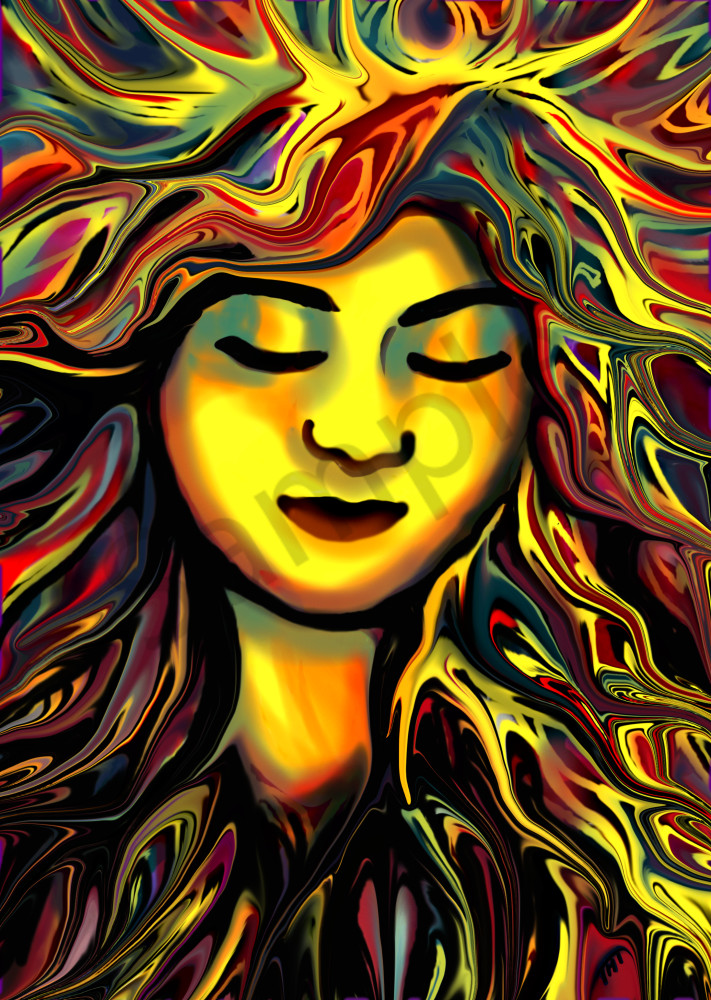 Surrealistic Digital Portrait in primary colors Surrealistic Digital Portrait in primary colors