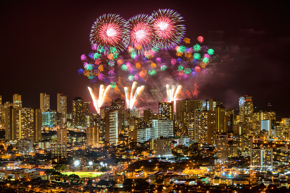 Honolulu Fest Nagaoka Fireworks Art Pictures Plus