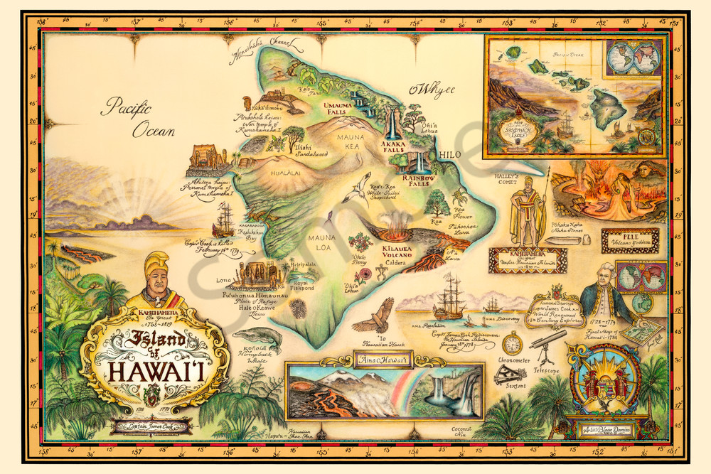 Historical Maps | Map of Hawaii by Blaise Domino