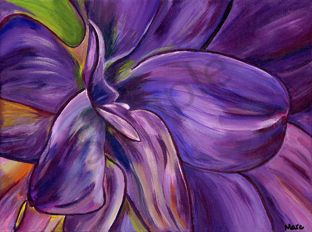 Original fine art acrylic floral painting Dear Dahlia by artist Mary Anne Hjelmfelt