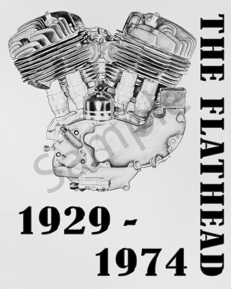 Flathead Harley Engine